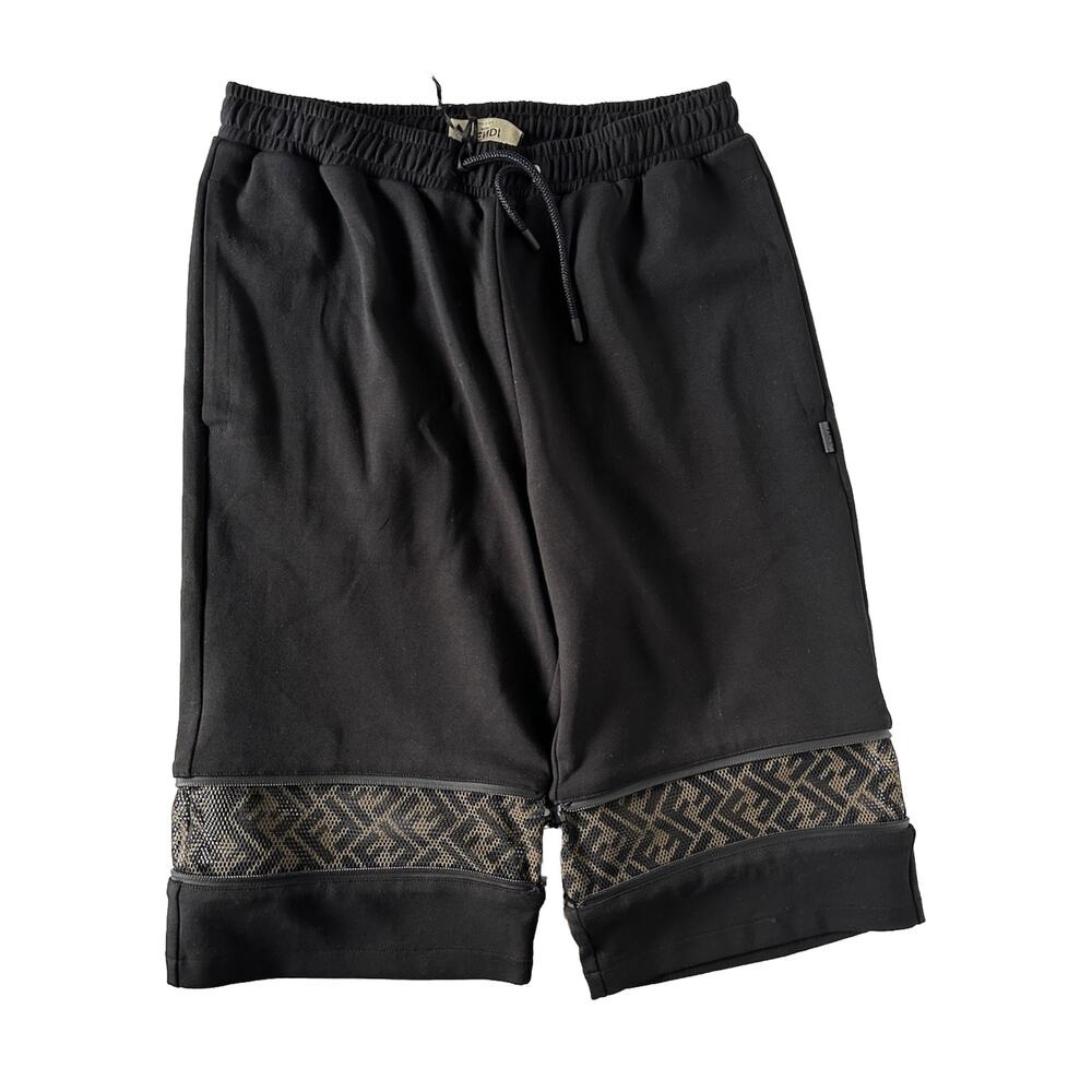 NWT $920 Fendi FF Casual Shorts Black Size 32US (48 Euro) FAB564 Italy